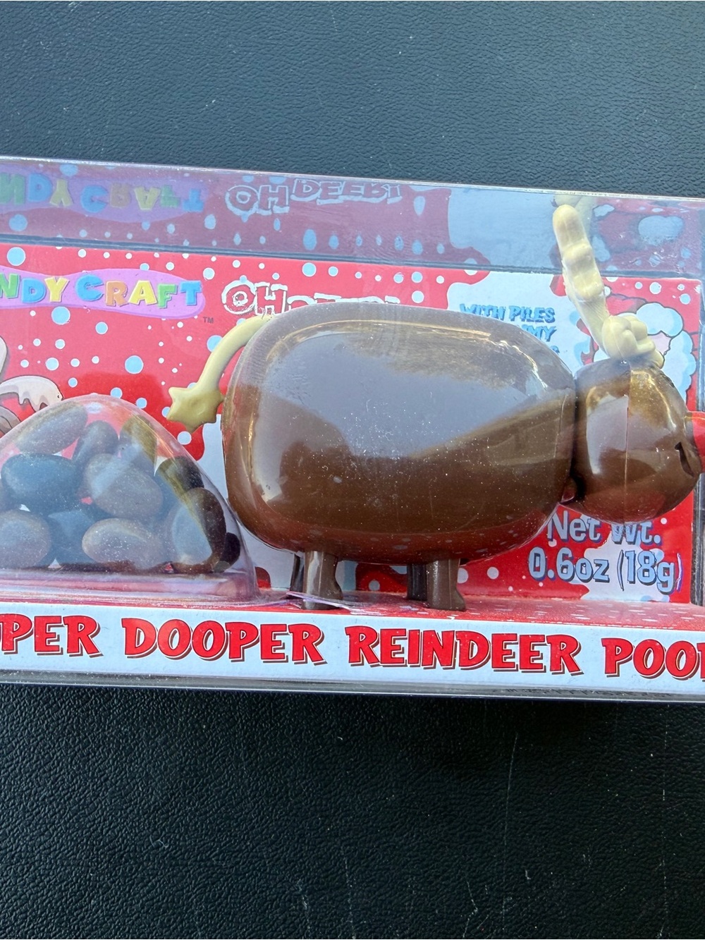 Oh Deer! Brown Reindeer Candy Favor with Yellow Antlers